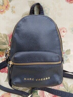 Marc Jacobs New York Black Pebbled Leather Mini Backpack